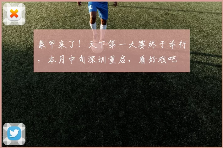 象甲来了！天下第一大赛终于举行，本月中旬深圳重启，看好戏吧