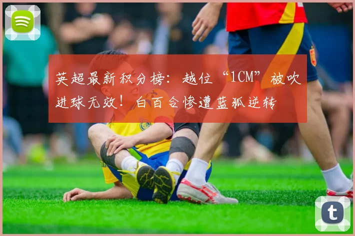 英超最新积分榜：越位“1CM”被吹进球无效！白百合惨遭蓝狐逆转